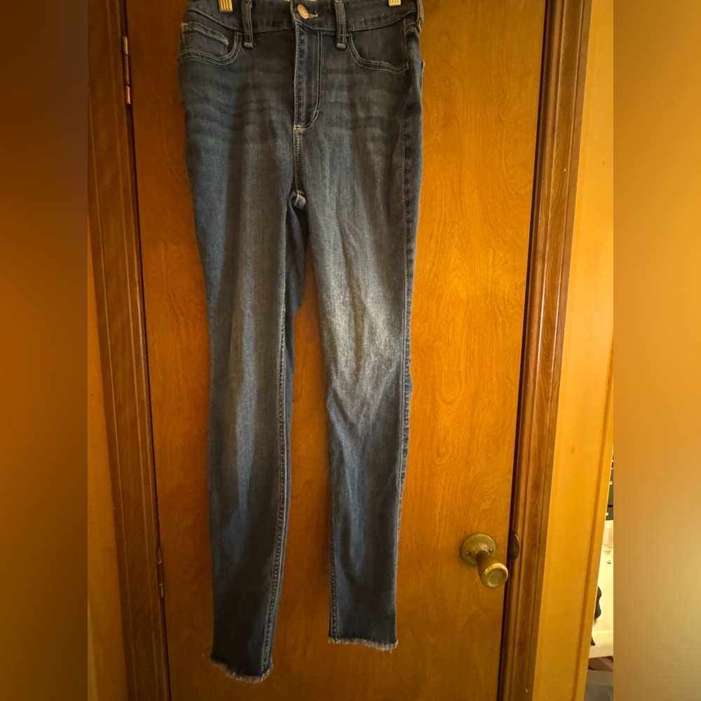 Hollister Blue Skinny Jeans Smooth Denim